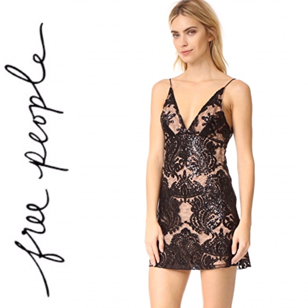 Free People Stunning Night Shimmer Mini Dress - Picture 3 of 13